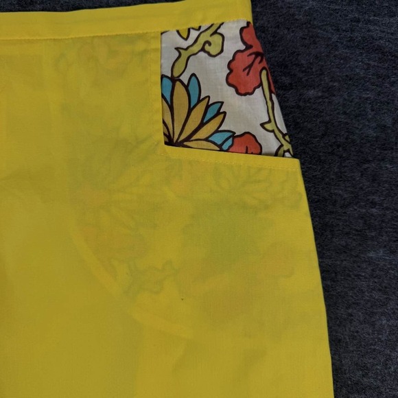 HADU Yellow Floral 70s style skirt size 4 - Picture 2 of 8